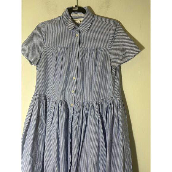 kate spade Dresses & Skirts - Broome Street KAte Spade Blue and White Pin Stripe Button Up Dress Sz XS